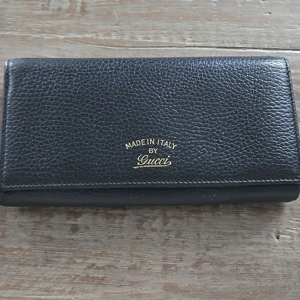 Gucci Wallet long black leather - Picture 2 of 8